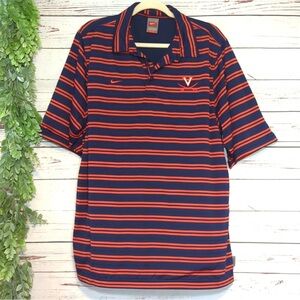 Virginia Cavaliers Nike Men's Large Striped Polo Shirt